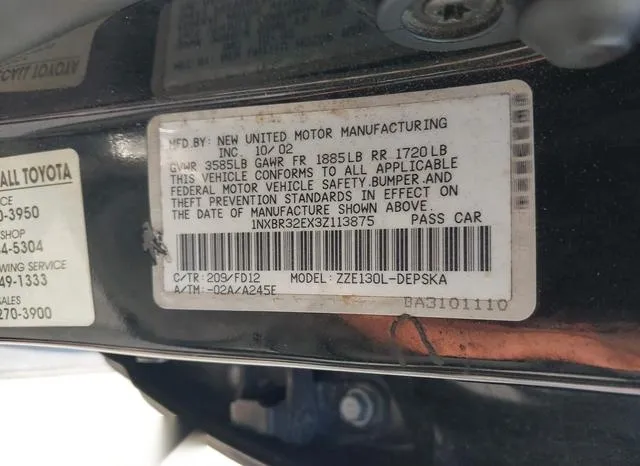 1NXBR32EX3Z113875 2003 2003 Toyota Corolla- S 9