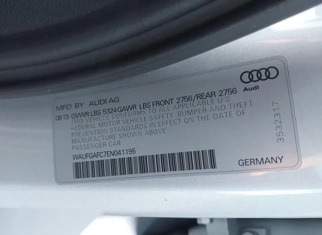 WAUFGAFC7EN041195 2014 2014 Audi A6- 3-0T Premium Plus 9