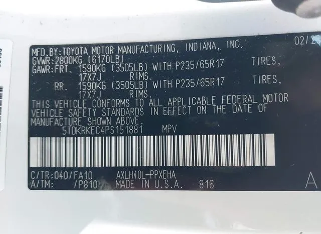 5TDKRKEC4PS151881 2023 2023 Toyota Sienna- LE 9