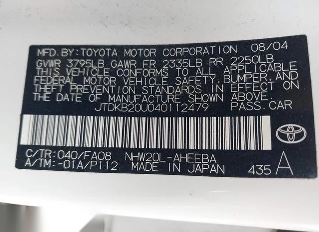 JTDKB20U040112479 2004 2004 Toyota Prius 9