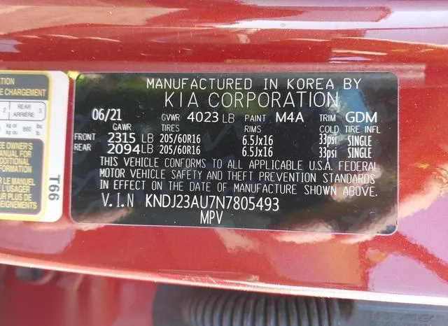 KNDJ23AU7N7805493 2022 2022 KIA Soul- LX 9