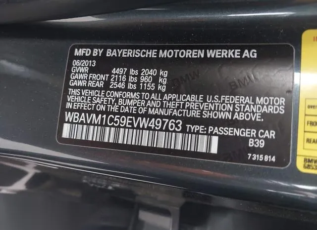 WBAVM1C59EVW49763 2014 2014 BMW X1- Sdrive28I 9