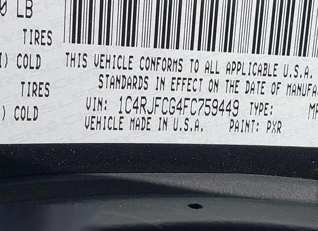 1C4RJFCG4FC759449 2015 2015 Jeep Grand Cherokee- Overland 9