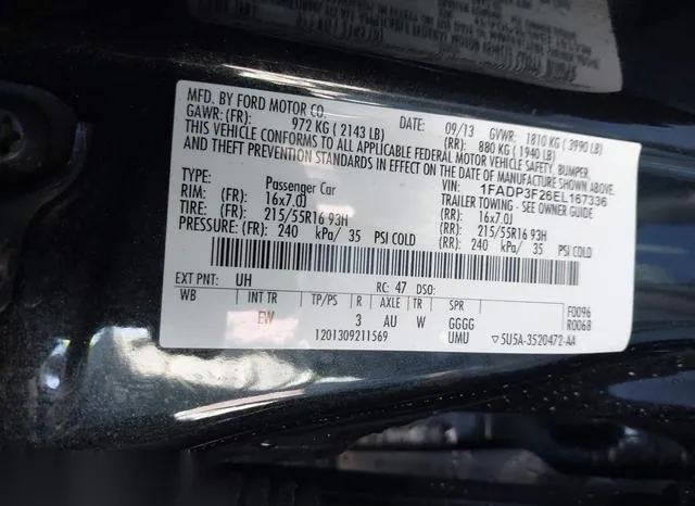 1FADP3F26EL167336 2014 2014 Ford Focus- SE 9