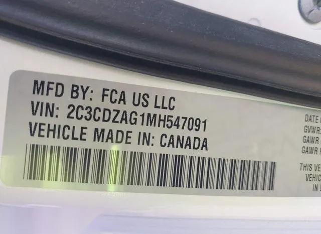 2C3CDZAG1MH547091 2021 2021 Dodge Challenger- Sxt 9