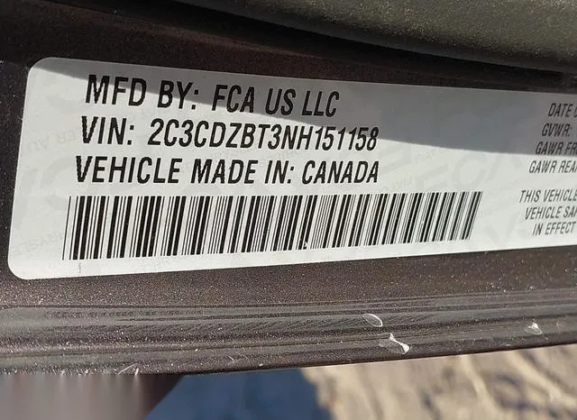 2C3CDZBT3NH151158 2022 2022 Dodge Challenger- R/T 9