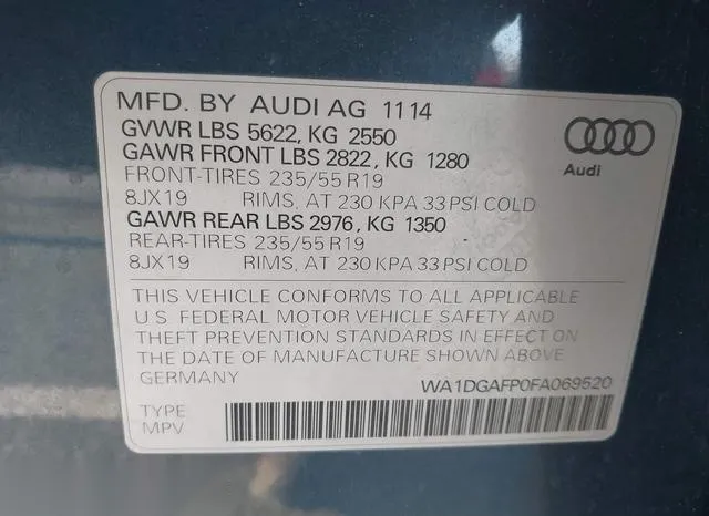 WA1DGAFP0FA069520 2015 2015 Audi Q5- 3-0T Premium Plus 9