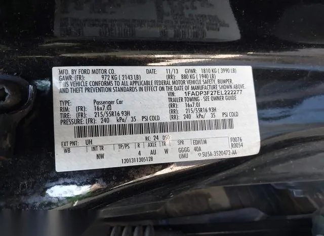 1FADP3F27EL222277 2014 2014 Ford Focus- SE 9