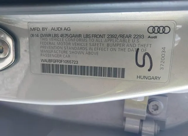 WAUBFGFF0F1055723 2015 2015 Audi A3- 2-0T Premium 9