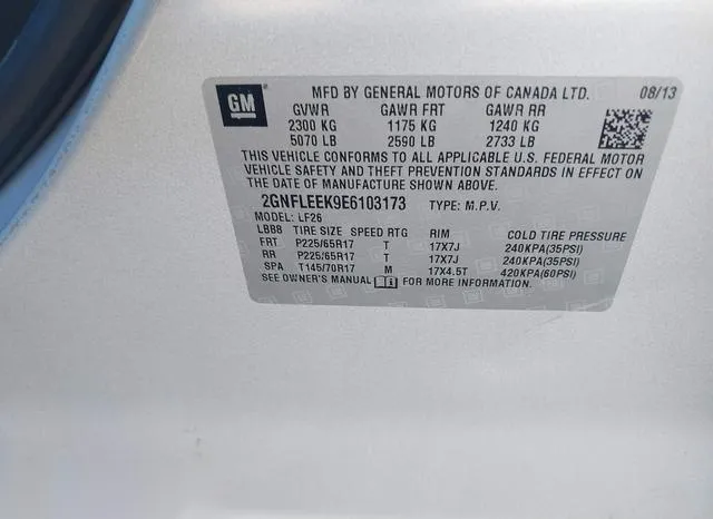 2GNFLEEK9E6103173 2014 2014 Chevrolet Equinox- LS 9