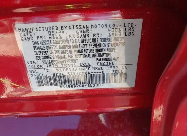 3N1AB8DV6RY363007 2024 2024 Nissan Sentra- Sr Xtronic Cvt 9