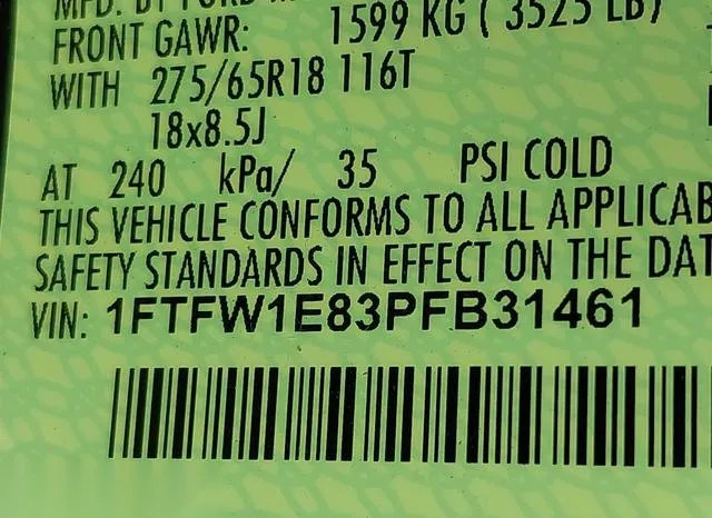 1FTFW1E83PFB31461 2023 2023 Ford F-150- Lariat 9