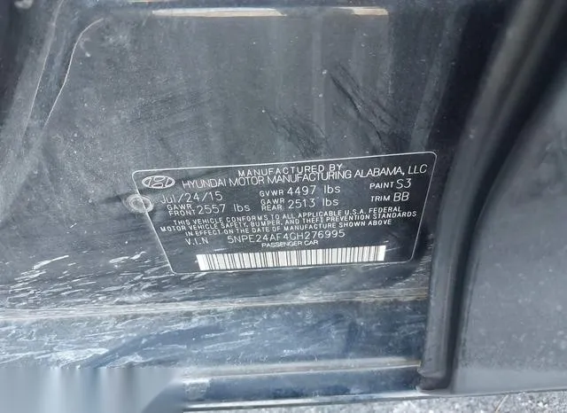 5NPE24AF4GH276995 2016 2016 Hyundai Sonata- SE 9