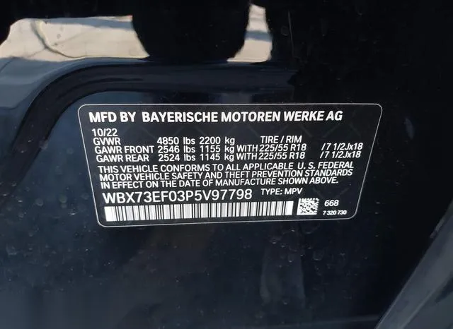 WBX73EF03P5V97798 2023 2023 BMW X1- Xdrive28I 9