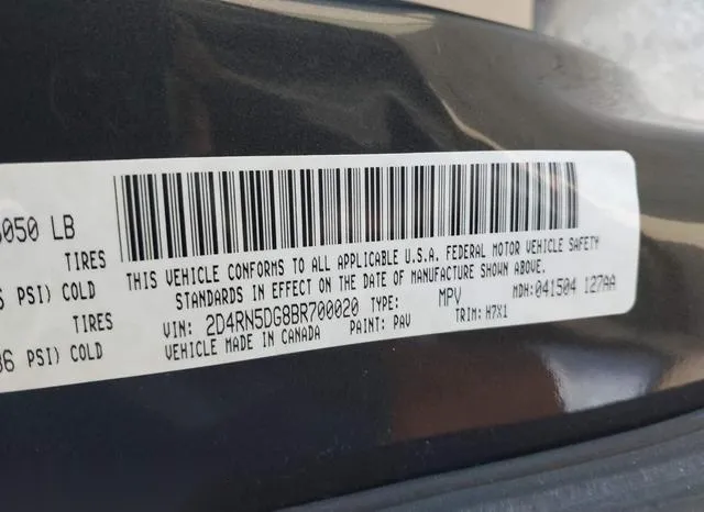 2D4RN5DG8BR700020 2011 2011 Dodge Grand Caravan- Crew 9