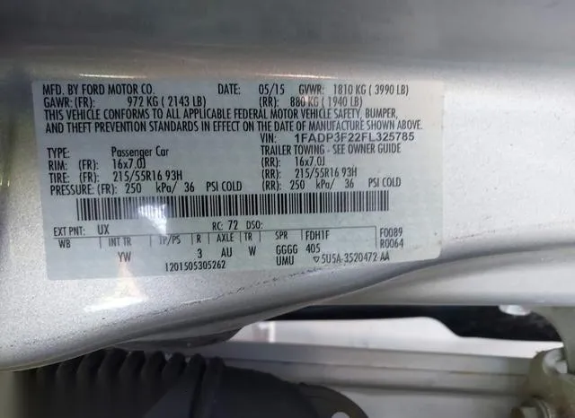 1FADP3F22FL325785 2015 2015 Ford Focus- SE 9