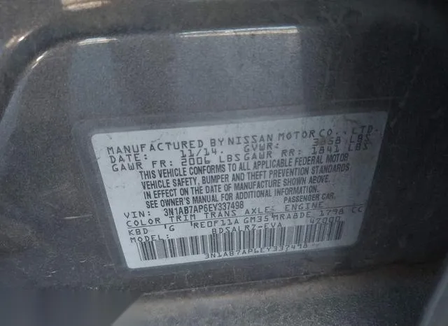 3N1AB7AP6EY337498 2014 2014 Nissan Sentra- SR 9