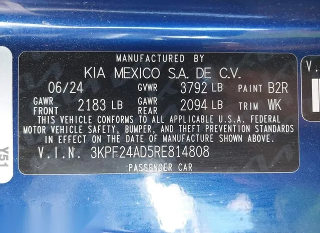 3KPF24AD5RE814808 2024 2024 KIA Forte- Lxs 9