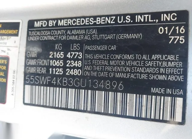 55SWF4KB3GU134896 2016 2016 Mercedes-Benz C 300- 4Matic/Lux 9