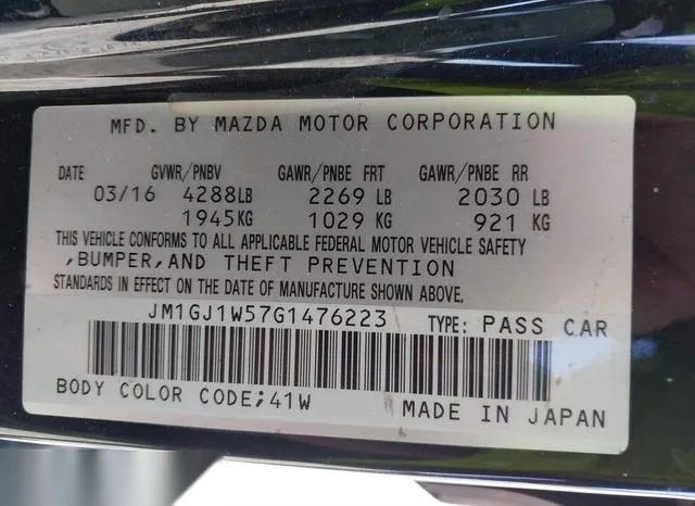 JM1GJ1W57G1476223 2016 2016 Mazda 6- I Grand Touring 9