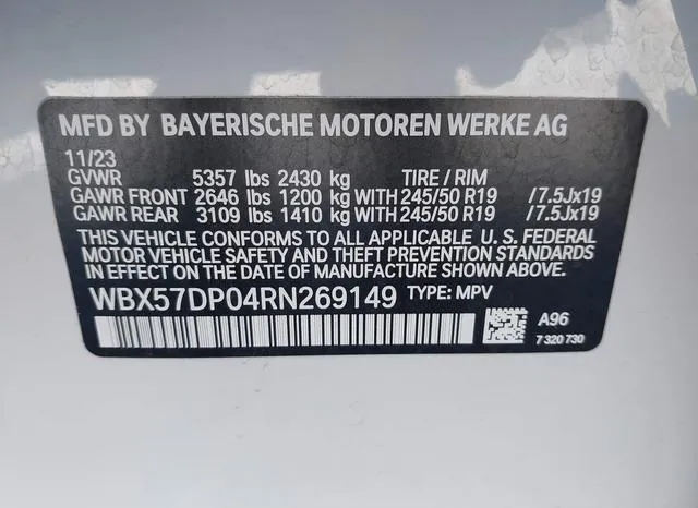 WBX57DP04RN269149 2024 2024 BMW X3- Xdrive30I 9