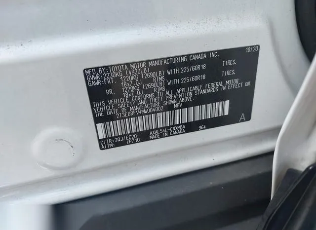 2T3E6RFV4MW004002 2021 2021 Toyota RAV4- Hybrid Xse 9