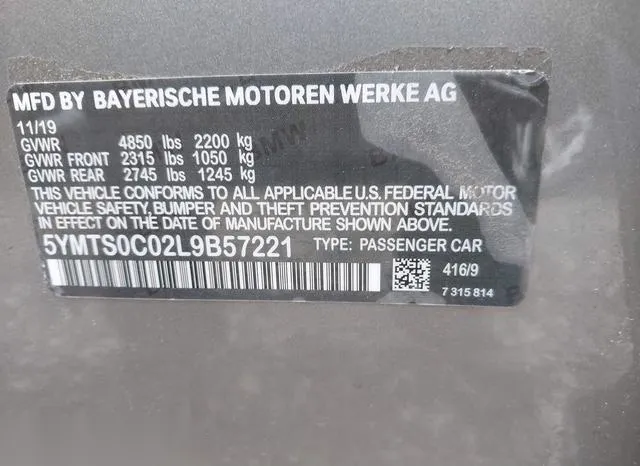 5YMTS0C02L9B57221 2020 2020 BMW X3- X3 M Competition 9