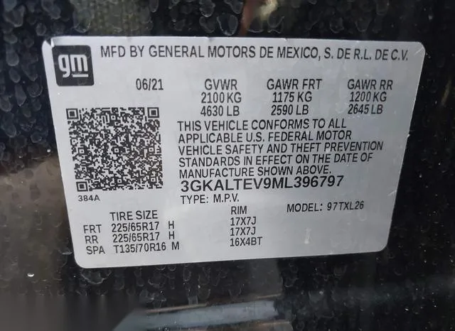 3GKALTEV9ML396797 2021 2021 GMC Terrain- Awd Sle 9