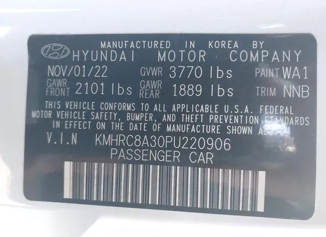 KMHRC8A30PU220906 2023 2023 Hyundai Venue- Limited 9