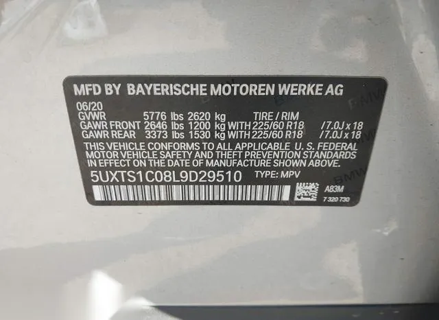 5UXTS1C08L9D29510 2020 2020 BMW X3 Phev- Xdrive30E 9