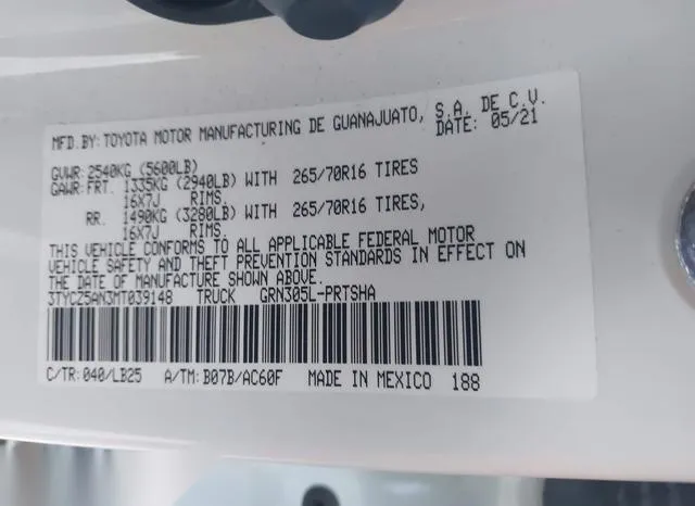 3TYCZ5AN3MT039148 2021 2021 Toyota Tacoma- Trd Pro 9