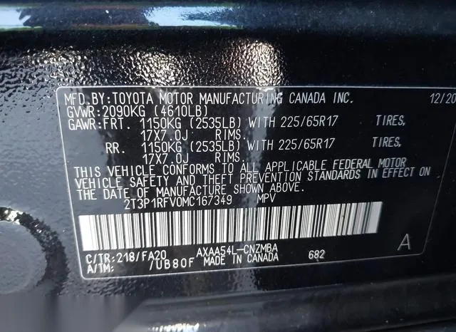 2T3P1RFV0MC167349 2021 2021 Toyota RAV4- Xle 9