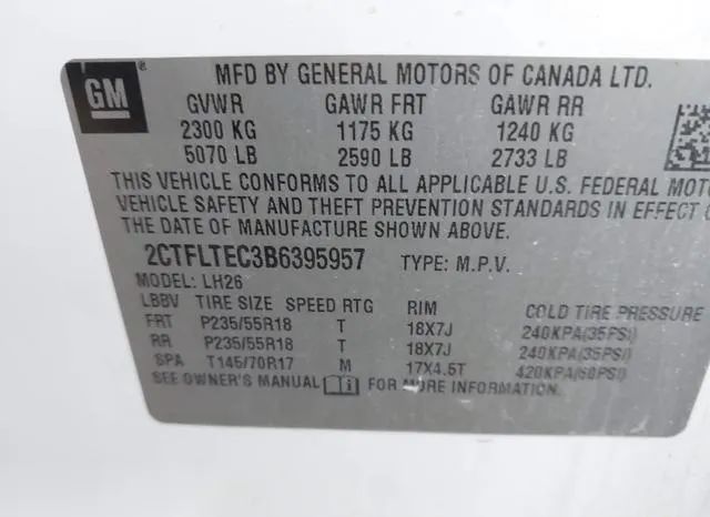 2CTFLTEC3B6395957 2011 2011 GMC Terrain- Sle-2 9