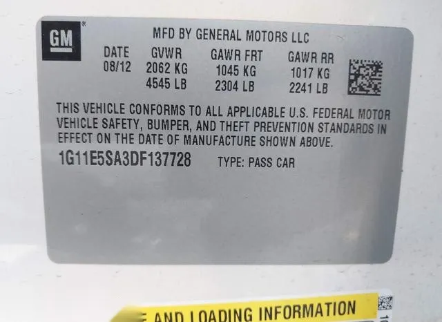 1G11E5SA3DF137728 2013 2013 Chevrolet Malibu- 2LT 9