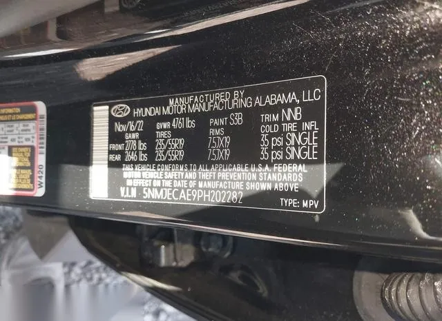 5NMJECAE9PH202282 2023 2023 Hyundai Tucson- Limited 9