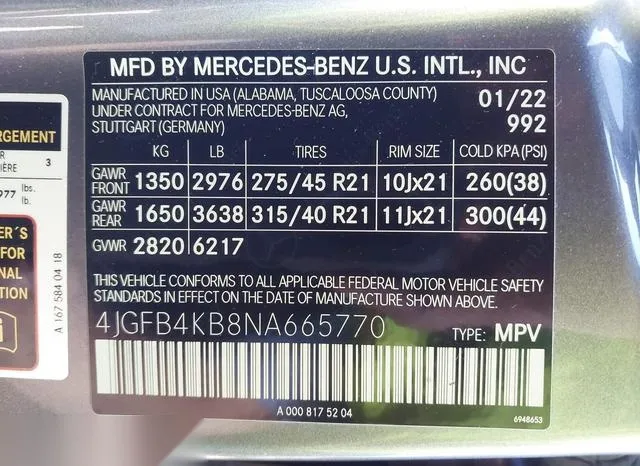 4JGFB4KB8NA665770 2022 2022 Mercedes-Benz GLE 350- 4Matic 9