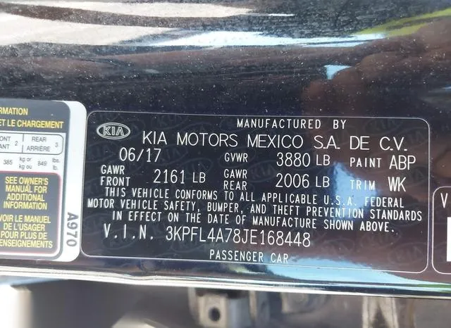 3KPFL4A78JE168448 2018 2018 KIA Forte- LX 9