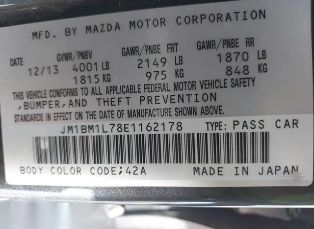 JM1BM1L78E1162178 2014 2014 Mazda 3- I Touring 9