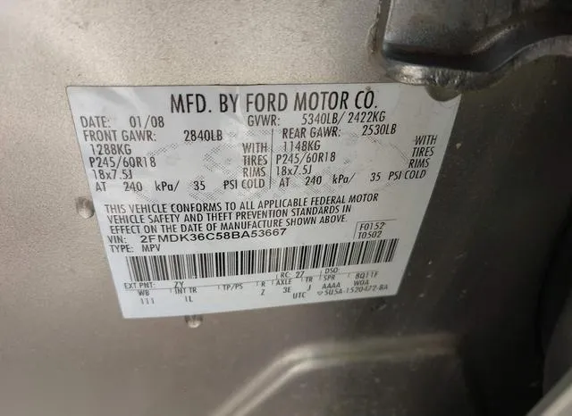 2FMDK36C58BA53667 2008 2008 Ford Edge- SE 9