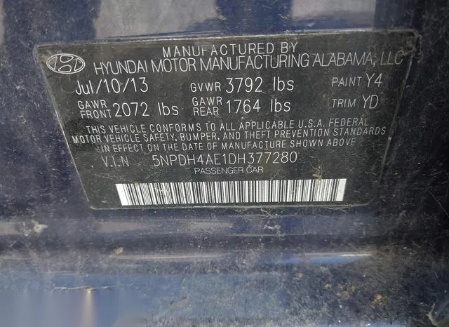 5NPDH4AE1DH377280 2013 2013 Hyundai Elantra- Limited 9