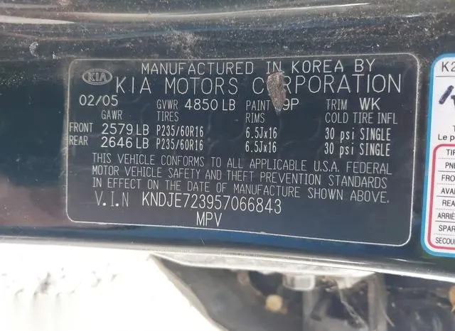 KNDJE723957066843 2005 2005 KIA Sportage- Ex V6/Lx V6 9