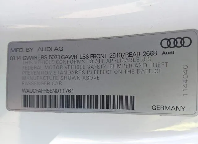 WAUCFAFH5EN011761 2014 2014 Audi A5- 2-0T Premium 9