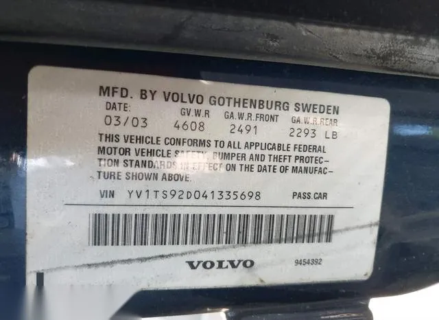 YV1TS92D041335698 2004 2004 Volvo S80- 2-9 9