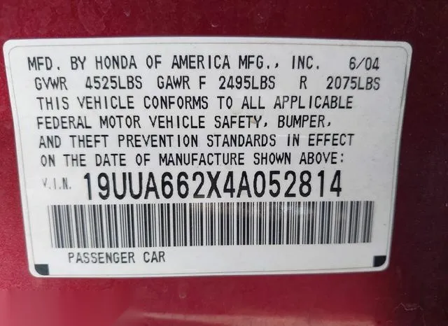 19UUA662X4A052814 2004 2004 Acura TL 9