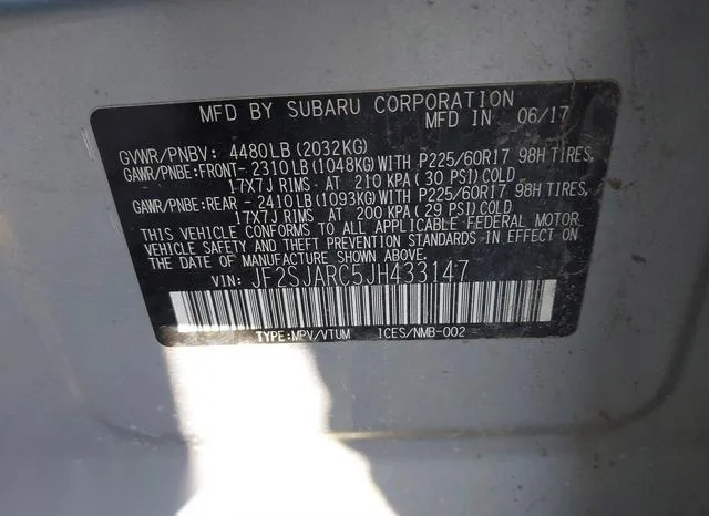 JF2SJARC5JH433147 2018 2018 Subaru Forester- 2-5I Limited 9