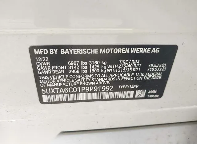 5UXTA6C01P9P91992 2023 2023 BMW X5 Phev- Xdrive45E 9