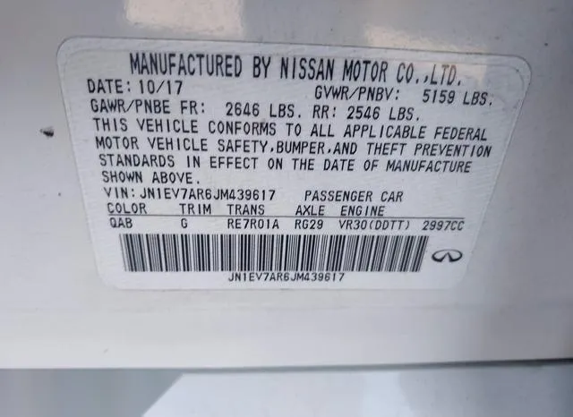 JN1EV7AR6JM439617 2018 2018 Infiniti Q50- 3-0T Luxe 9