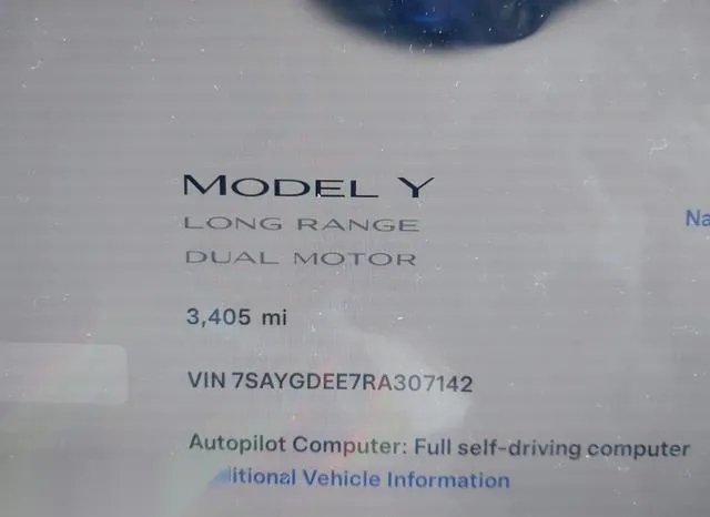 7SAYGDEE7RA307142 2024 2024 Tesla Model Y- Long Range Dual 7