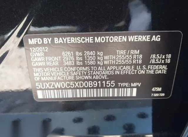 5UXZW0C5XD0B91155 2013 2013 BMW X5- Xdrive35D 9