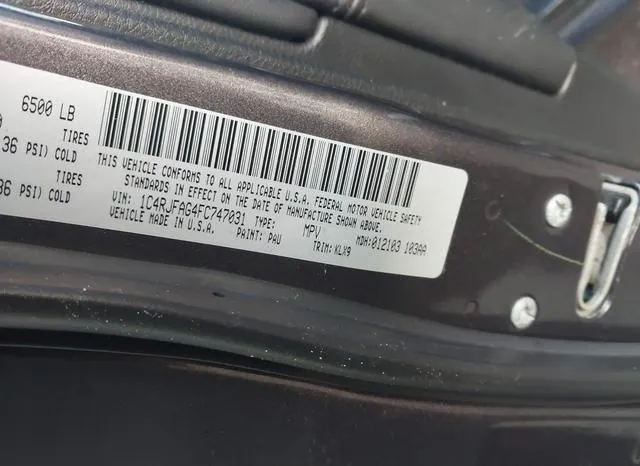 1C4RJFAG4FC747031 2015 2015 Jeep Grand Cherokee- Altitude 9